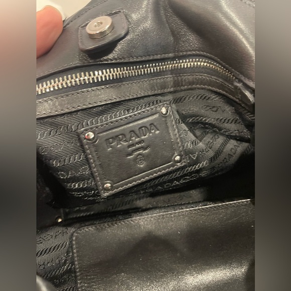 Authentic Prada Black Vintage Leather Hobo - Picture 9 of 16
